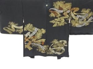 大正ロマン　熨斗に花古典柄織り出し漆一つ紋絵羽織